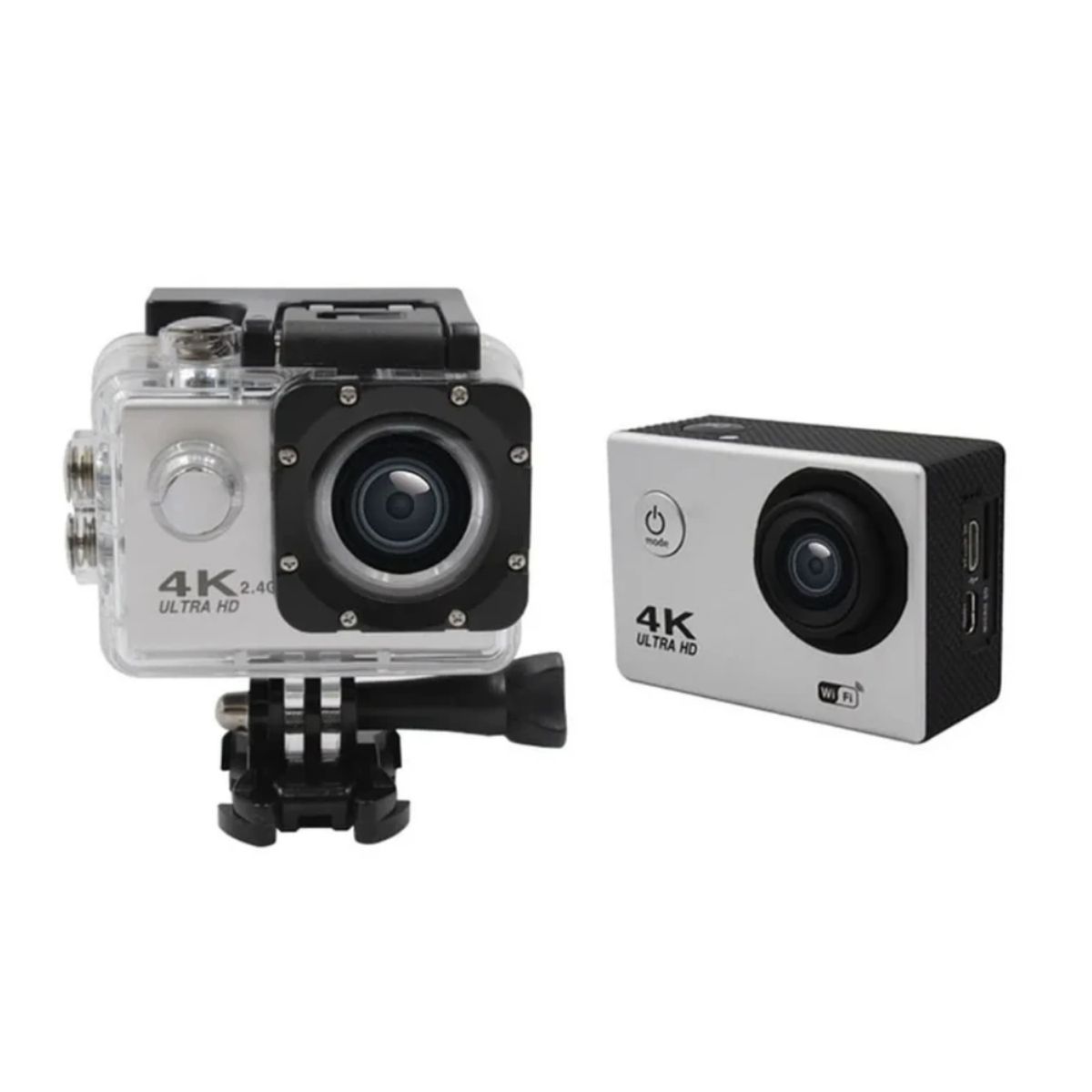 GENERICO - Cámara de Acción Sports 4K Ultra HD Sumergible 30m - Ideal para Deportes y Aventura Color BLANCO