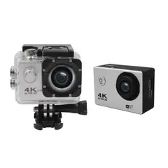 GENERICO - Cámara de Acción Sports 4K Ultra HD Sumergible 30m - Ideal para Deportes y Aventura Color BLANCO