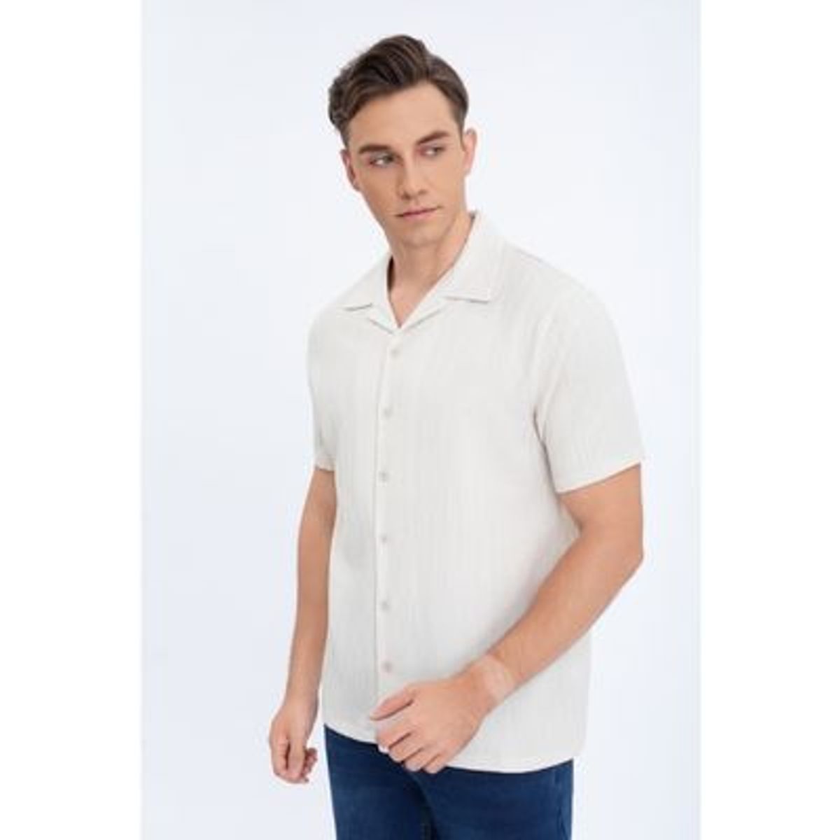 LIKE SHOP - Camisa Hombre Resort Regular Fit Verano Fashion Manga Corta 0179