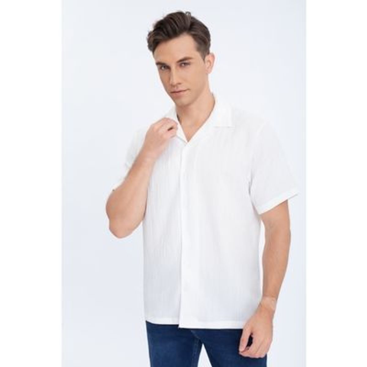 LIKE SHOP - Camisa Hombre Resort Regular Fit Verano Fashion Manga Corta 0179