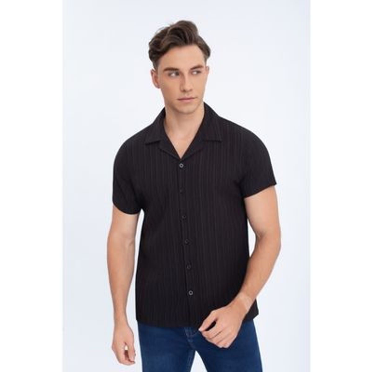 LIKE SHOP - Camisa Hombre Resort Regular Fit Verano Fashion Manga Corta 0179