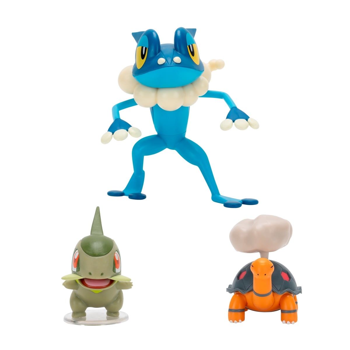 POKEMON - Pokémon Pack 3 Figuras - Axew + Frogadier + Torkoal