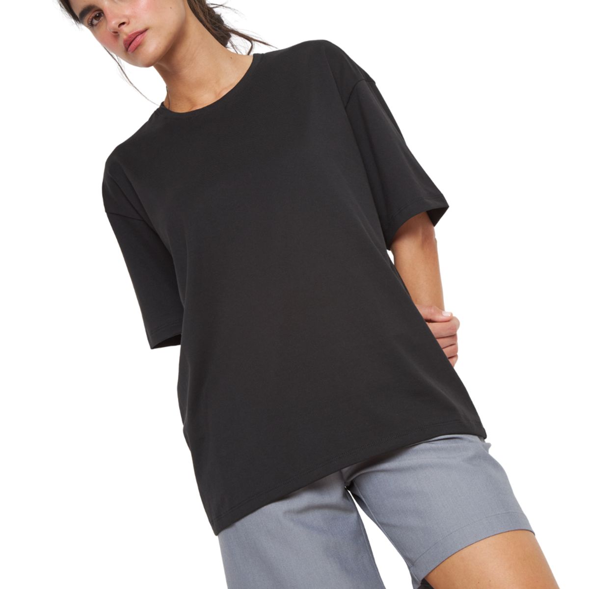 JACINTA TIENDA - Polera Jacinta Pima Oversize negra Jacinta Tienda