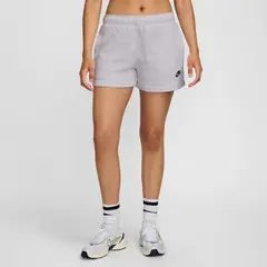 NIKE - Short Sportswear Club Fleece Gris Mujer