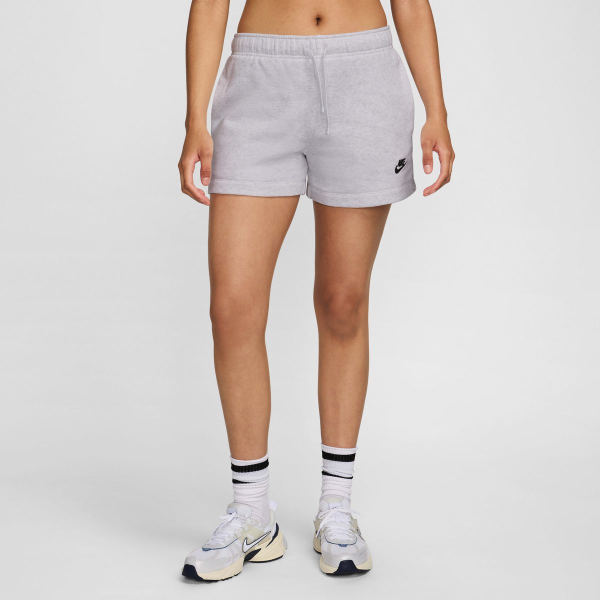 NIKE - Short Nike Sportswear Club Fleece Gris Mujer