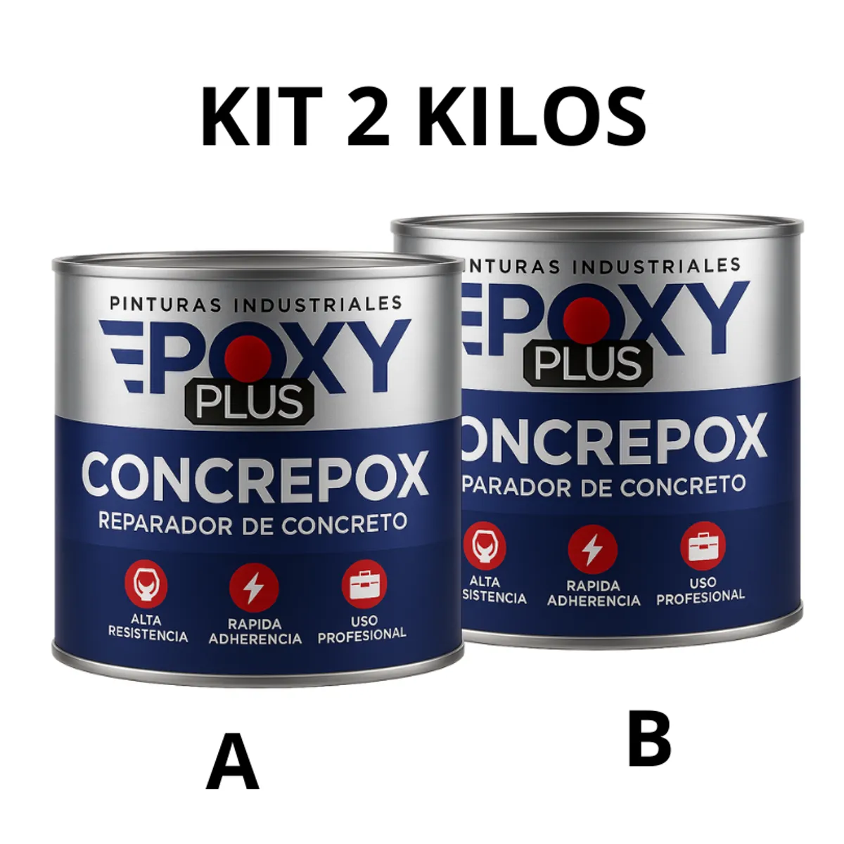 EPOXY - MASILLA EPÓXICA 2K - CONCREPOX - MORTERO EPÓXICO KIT 2KG