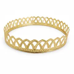 GENERICO - CORONA METALICA REY DORADO X1 UNI