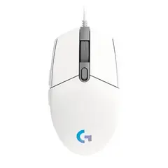 LOGITECH - Mouse G203 RGB Lightsync, 6 botones, 8000DPI, Blanco