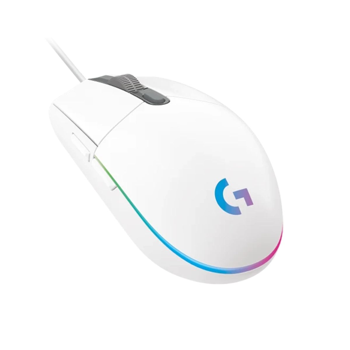 LOGITECH - Mouse Logitech G203 RGB Lightsync, 6 botones, 8000DPI, Blanco