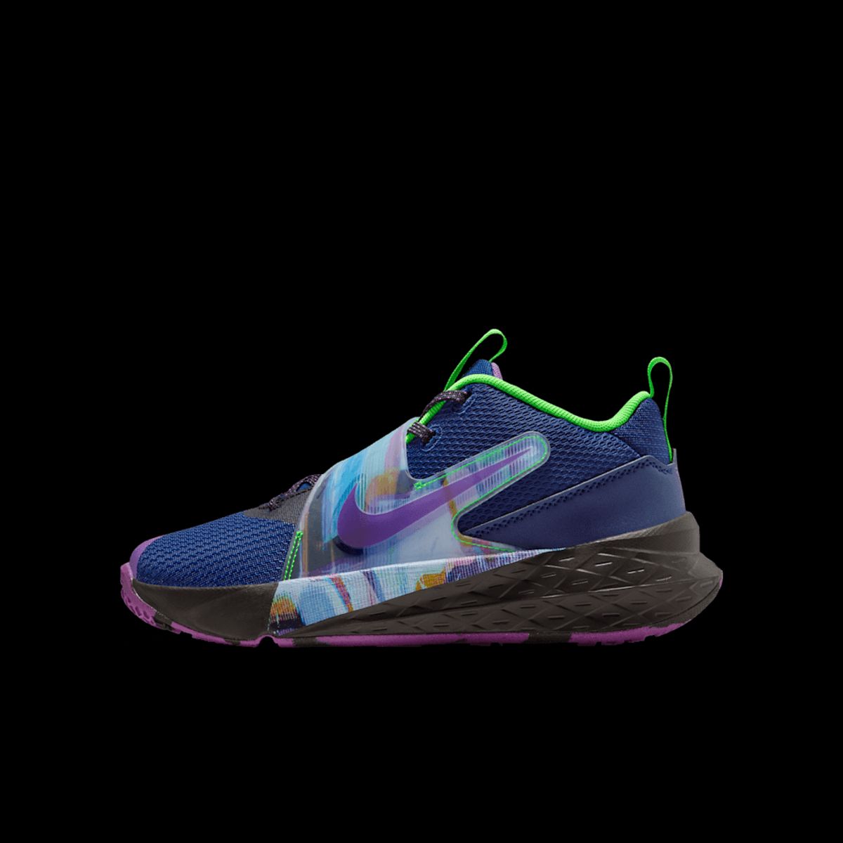 NIKE - Zapatillas Team Hustle D 12 Bb Gs Azul Niños