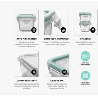 Set 4 Mini Taper 150 ML para Alimentos Snacks