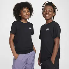 NIKE - Polera Sportswear Negro Niños