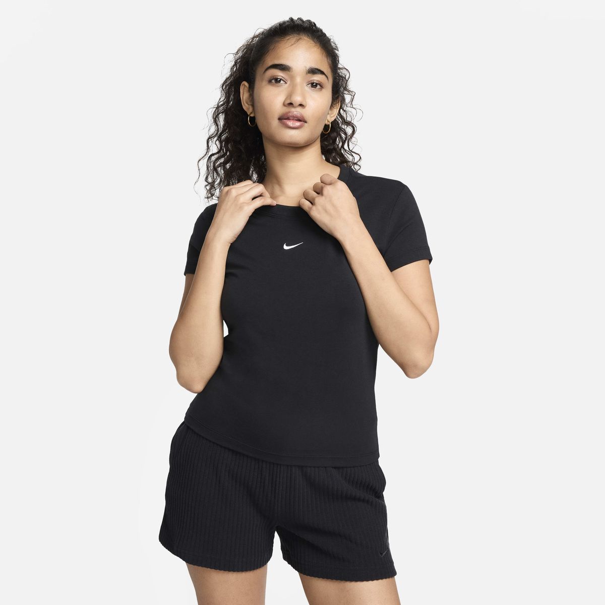 NIKE - Polera Nike Sportswear Chill Knit Negro Mujer