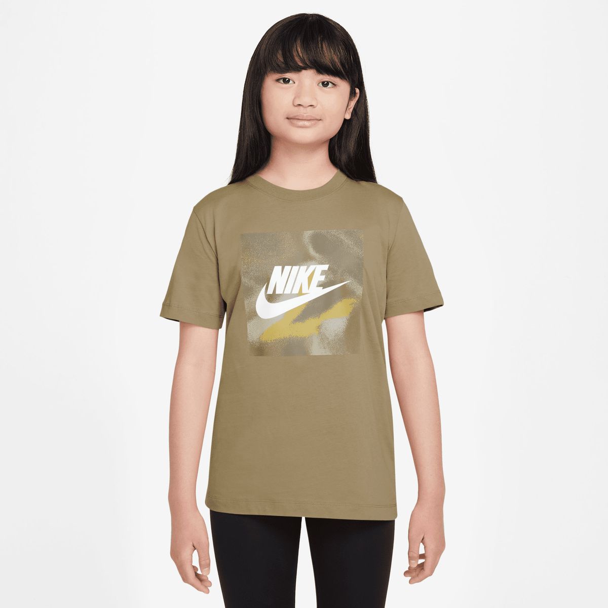 NIKE - Polera Nike Sportswear Club Marrón Niños
