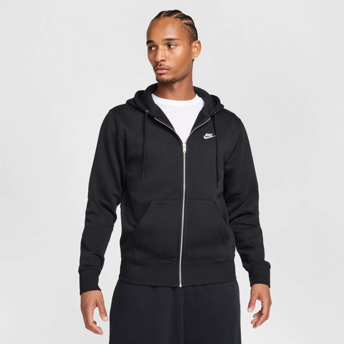 NIKE - PolerÃ³n M Nk Club Bb Fz Poleron casual deportivo Negro Hombre