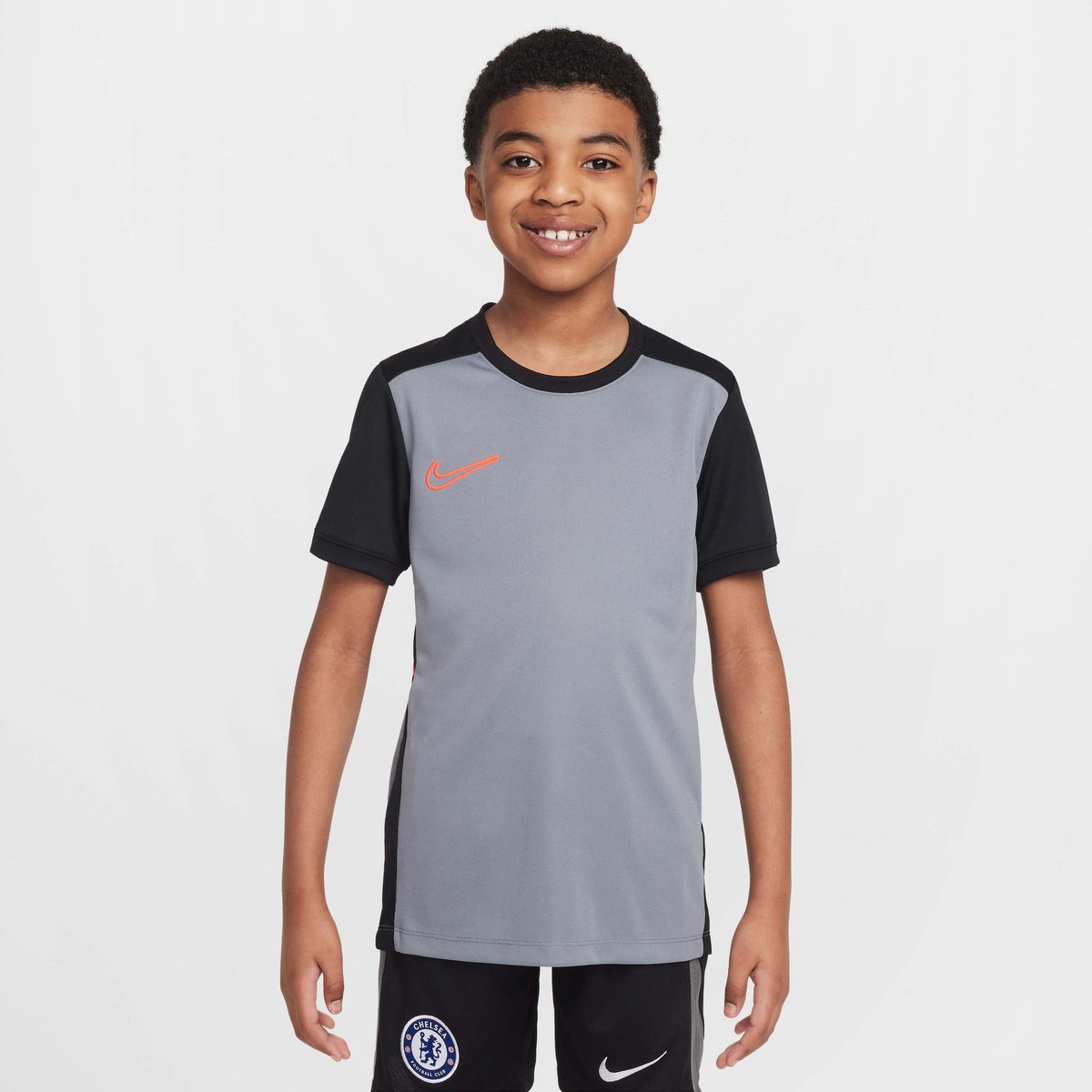 NIKE - Polera K Nk Df Acd25 Top Ss -pd Gris Niños