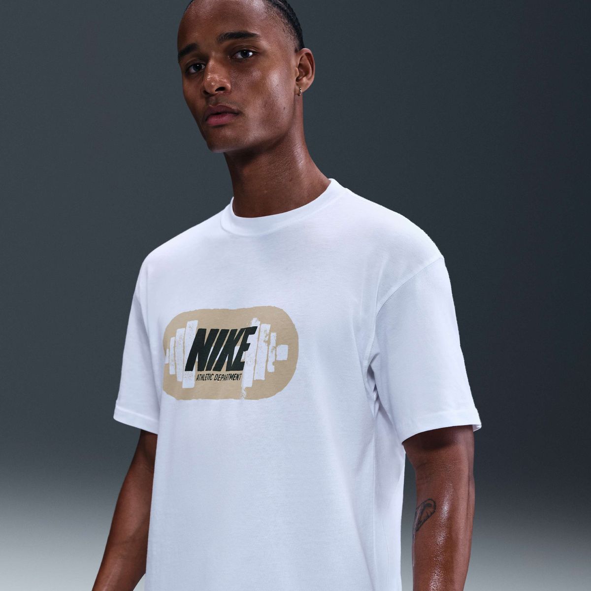 NIKE - Polera M Nk Tee M90 Gym Heritage Blanco Hombre