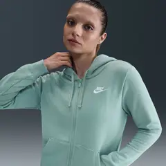 NIKE - PolerÃ³n W Nsw Club Flc Fz Poleron casual deportivo Std Verde Mujer