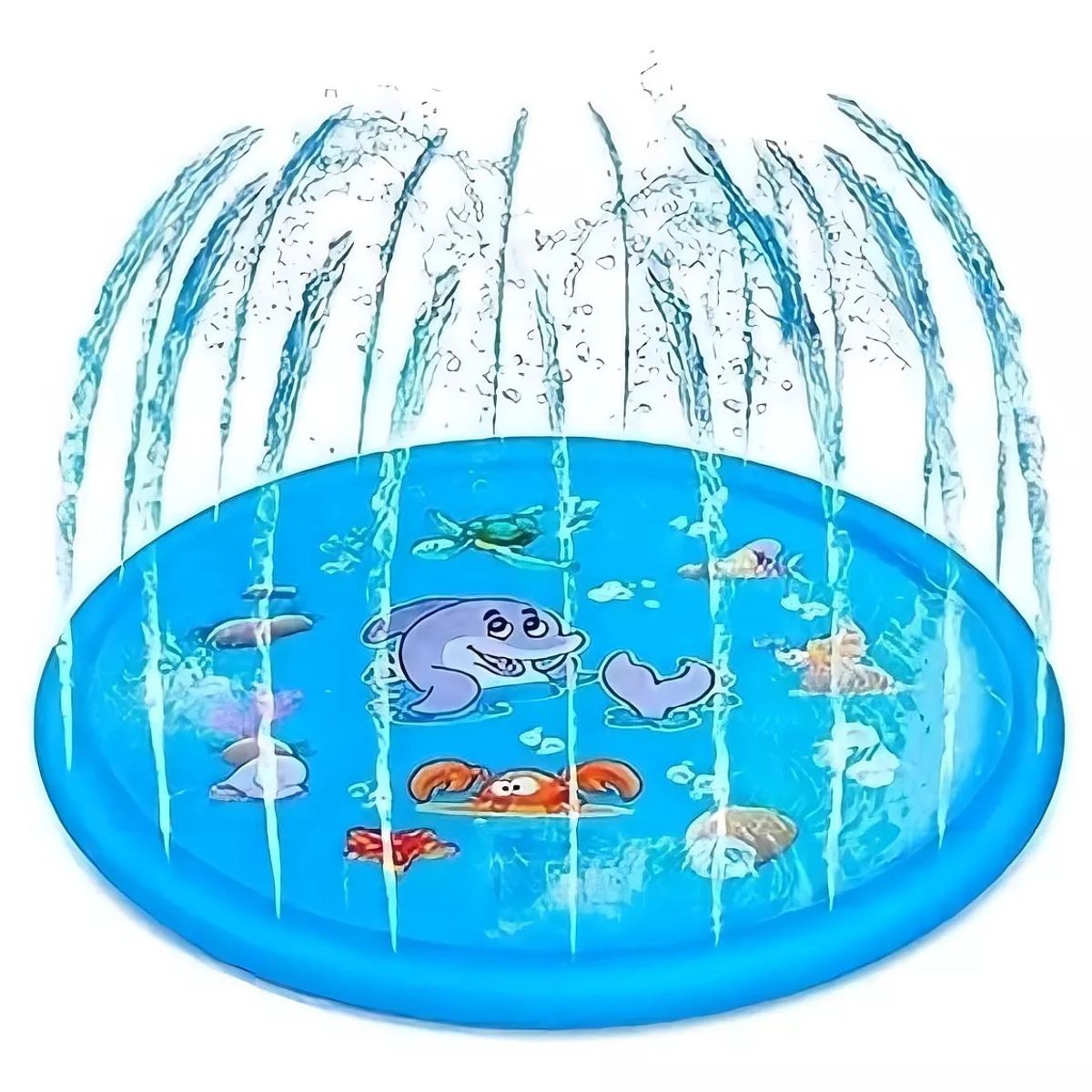 GENERICO - Alfombra De Agua 170 Cm Piscina A Chorros Cascada Azul