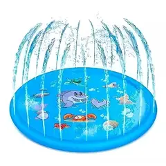 GENERICO - Alfombra De Agua 170 Cm Piscina A Chorros Cascada Azul