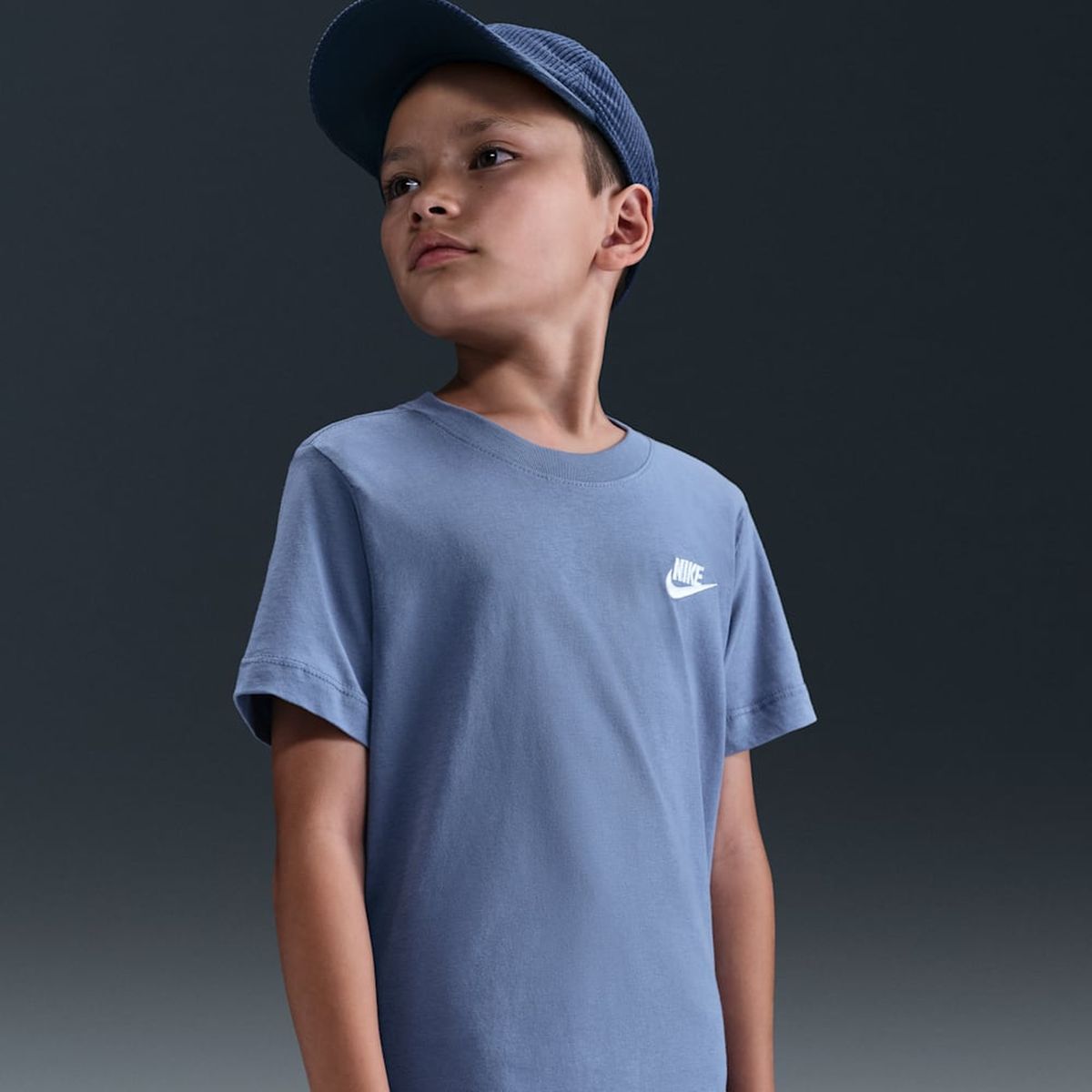 NIKE - Polera K Nsw Tee Emb Futura Lbr Azul NiÃ±os