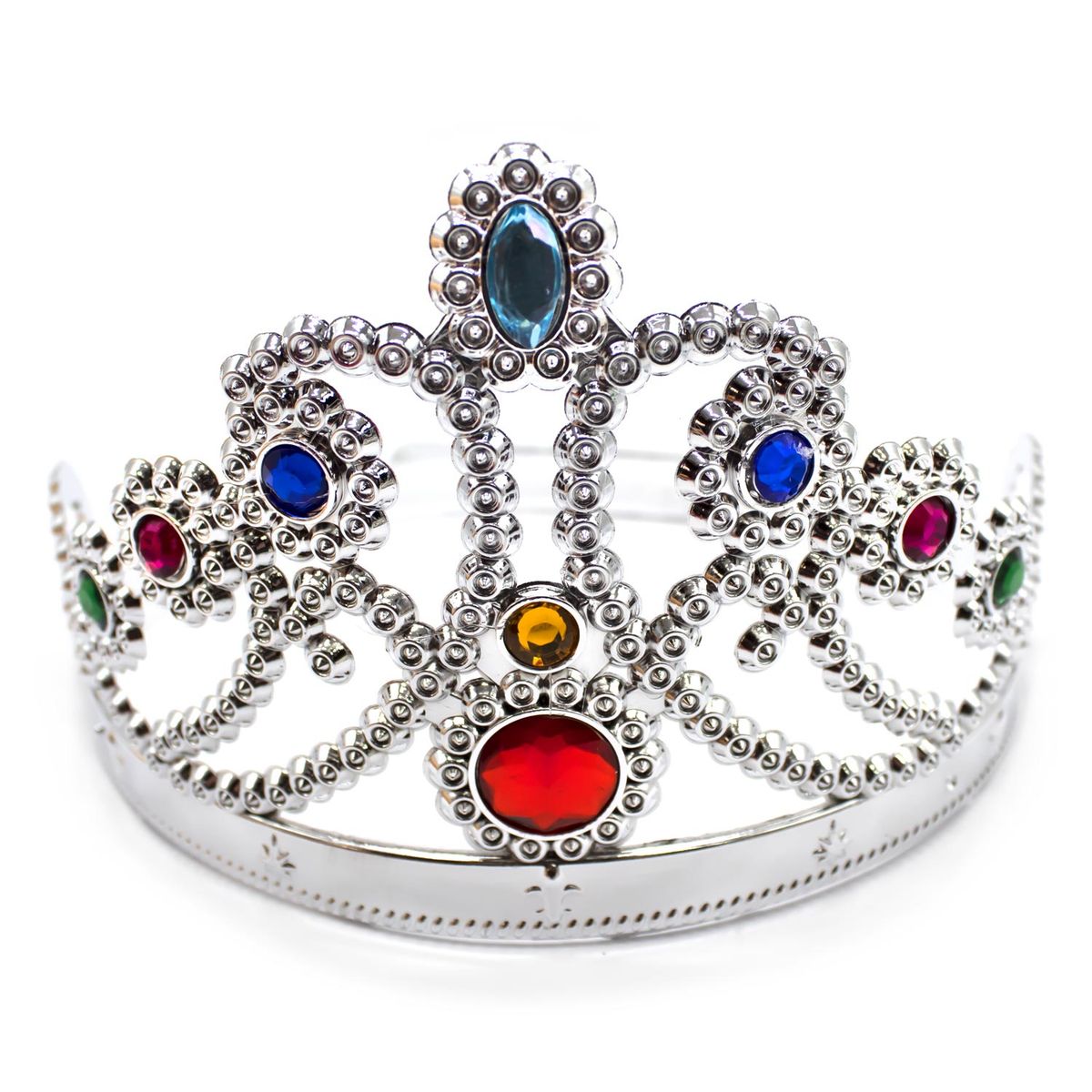 GENERICO - CORONA REINA PLASTICO PLATEADO X1UNI