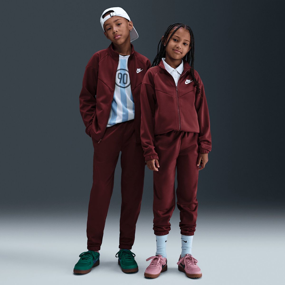 NIKE - Conjunto K Nsw Df Tracksuit Pk Fz NiÃ±os Rojo