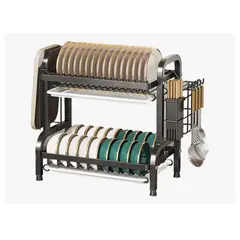 GENERICO - Escurridor Secador De Loza Platos Extraíble 2 Niveles