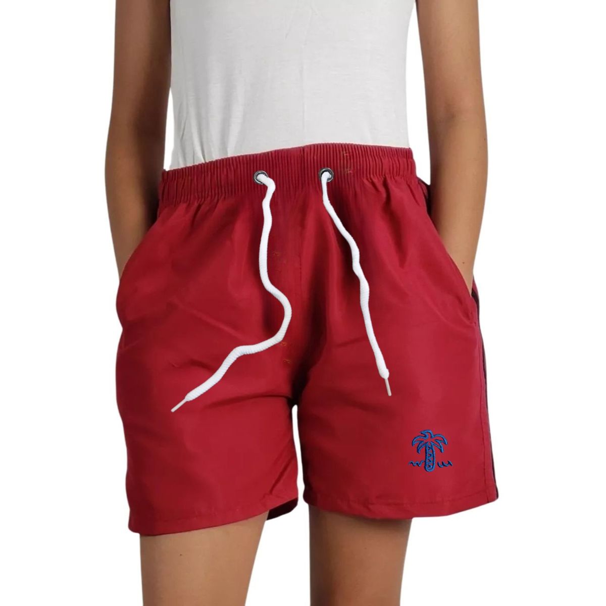 LIKE SHOP - Traje De Baño Niño Forro Malla Colores Liso palmera 9010