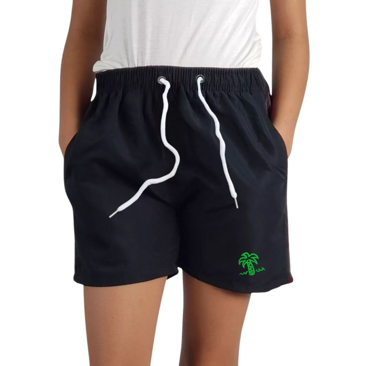 LIKE SHOP - Traje De Baño Niño Forro Malla Colores Liso palmera 9010