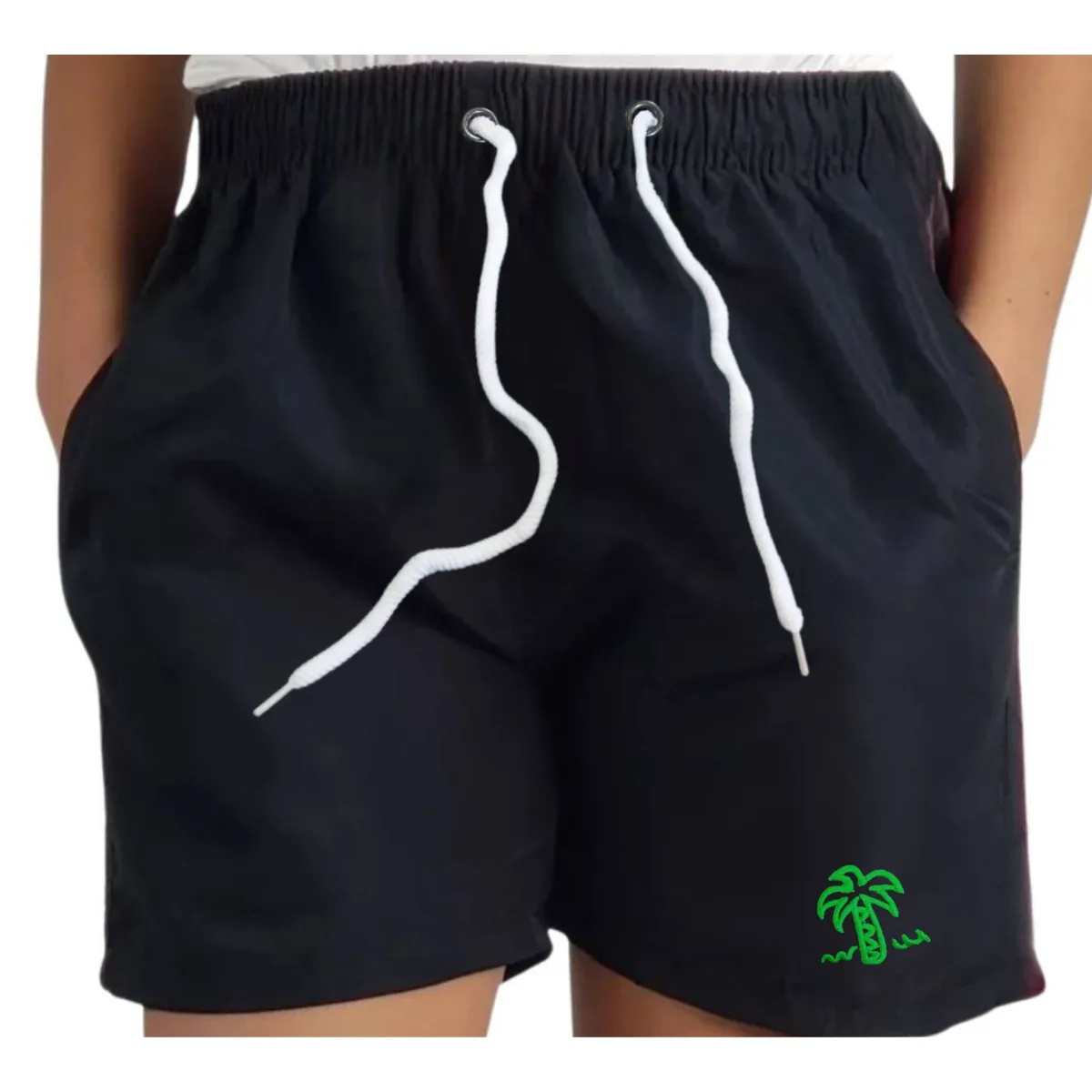 LIKE SHOP - Traje De Baño Niño Forro Malla Colores Liso palmera 9010