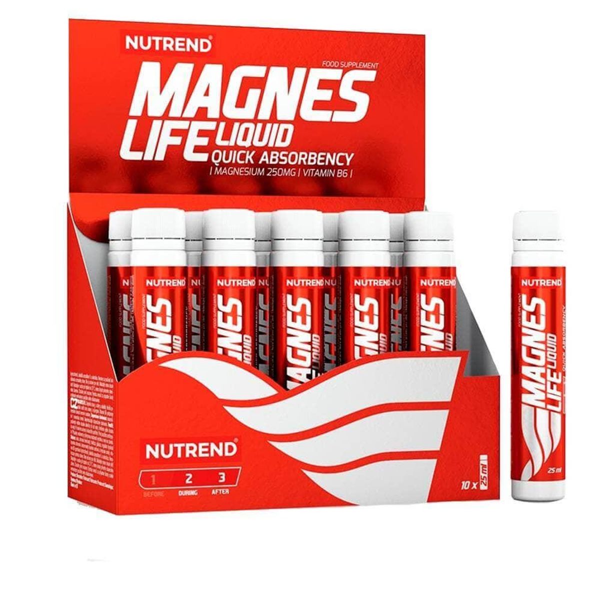 NUTREND - Caja Magneslife - 10 Shot de Magnesio 25 ml - Nutrend