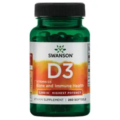 SWANSON - Vitamina D3 5000ui 250 softgels