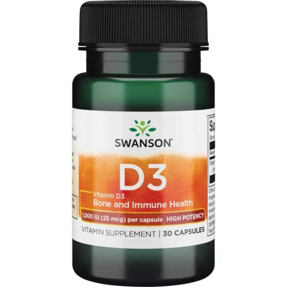 SWANSON - Vitamina D3 1000 UI 60 cápsulas