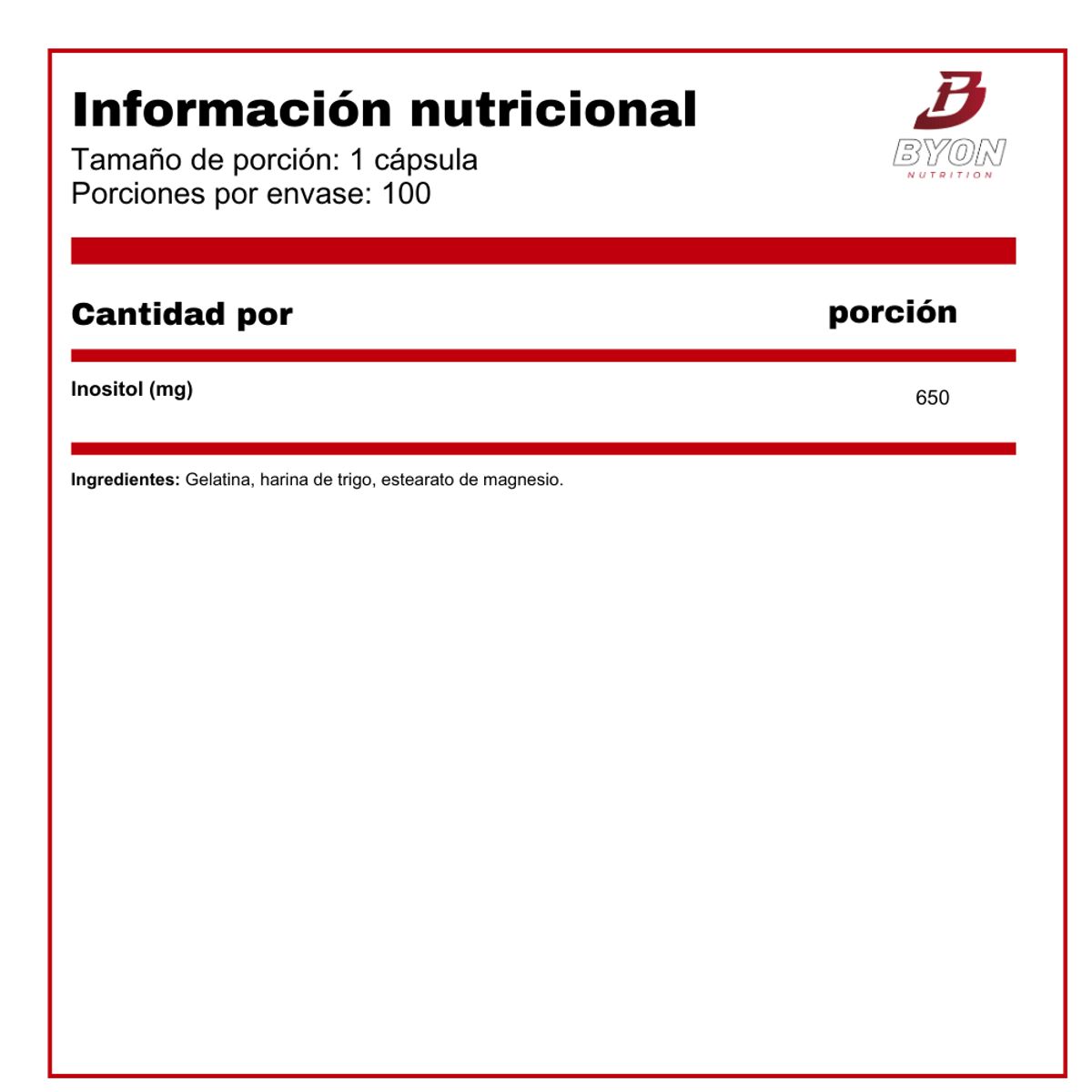 SWANSON - Inositol 650 mg 100 caps Swanson