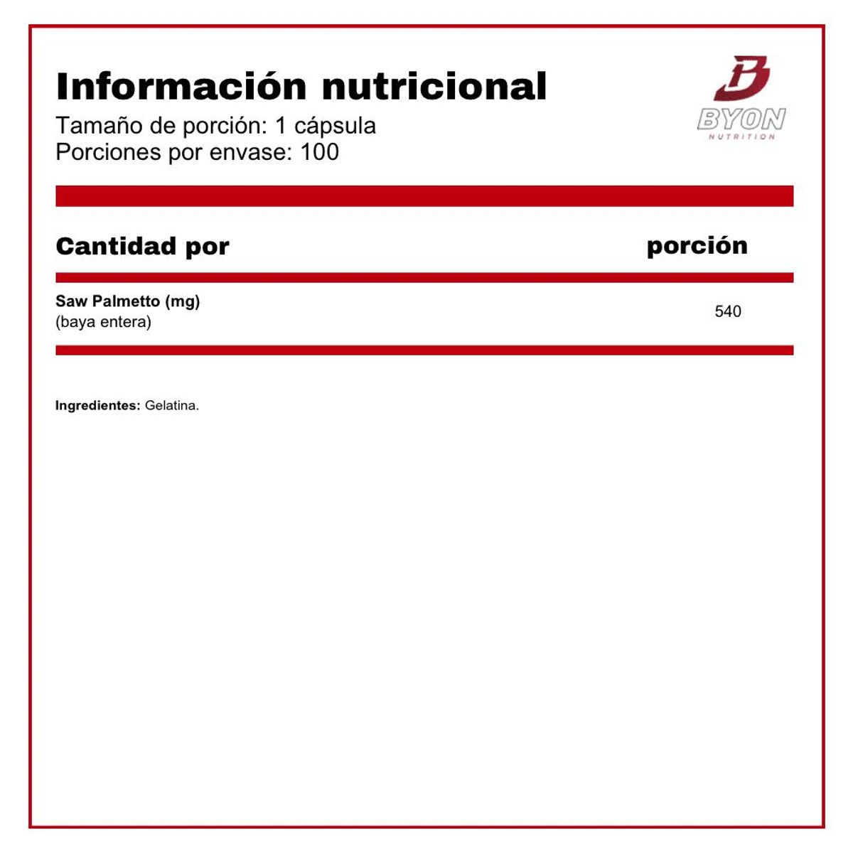 SWANSON - Saw Palmetto 540 mg 100 cápsulas