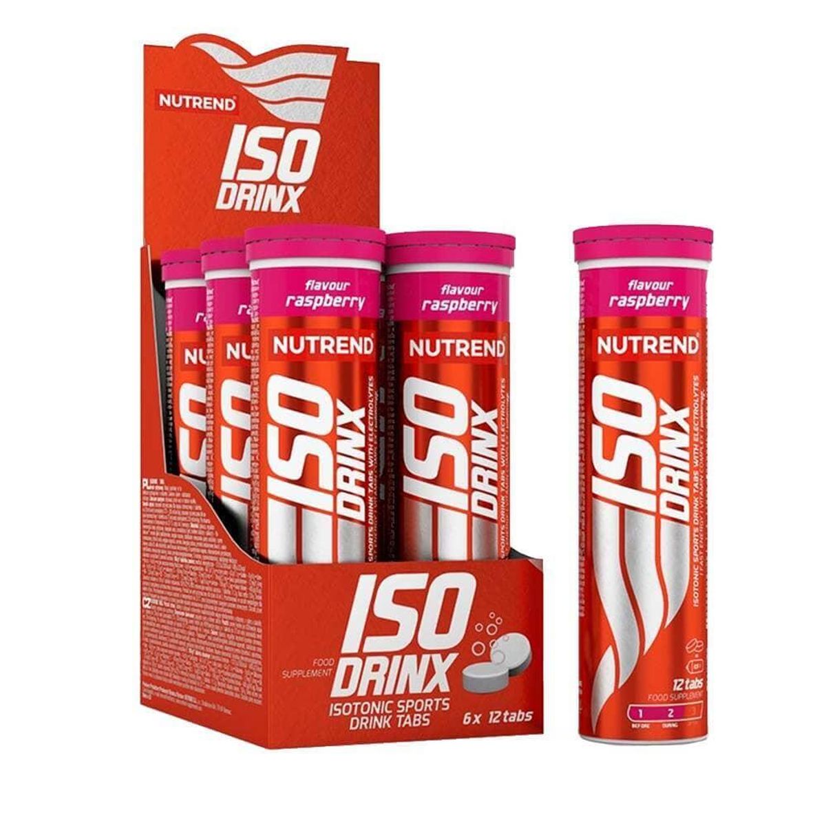 NUTREND - Caja Iso Drinx 6 tubos Limón - 12 tabletas Electrolitos - Nu