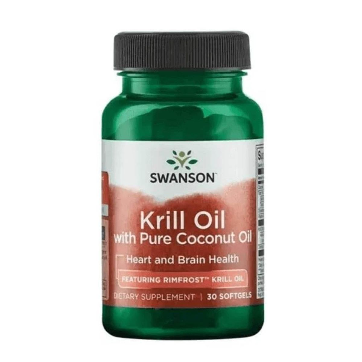SWANSON - Krill Oil With Pure Coconut Oil 500 mg 30 sofgels Swanson