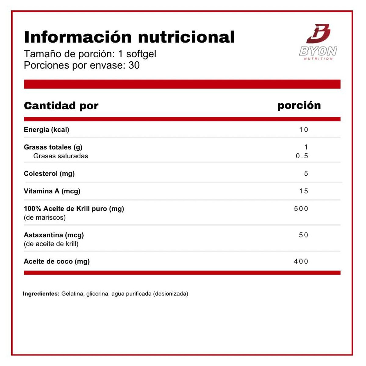 SWANSON - Krill Oil With Pure Coconut Oil 500 mg 30 sofgels Swanson