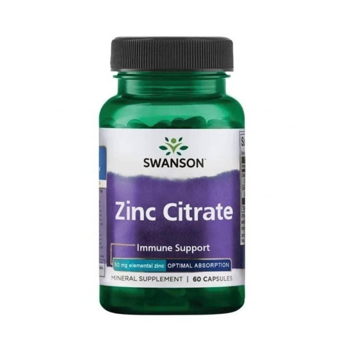 SWANSON - Zinc Citrato 50 mg 60 cápsulas