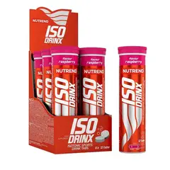 NUTREND - Caja Iso Drinx 6 tubos Raspberry - 12 tabletas Electrolitos