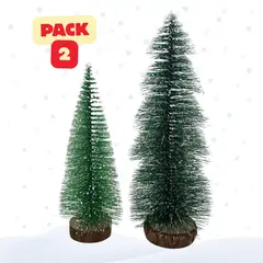 EKOL TACTICA MILITAR - Pack 2 Minis Árbol De Navidad Cedro Verde Para Escritorio Navidad 2025
