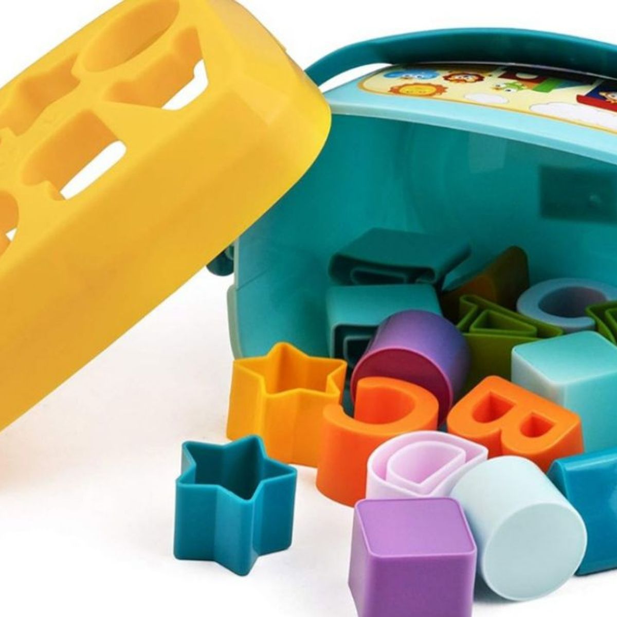 GENERICO - Balde Con 16 Figuras Educativo, Didáctico Para Bebés