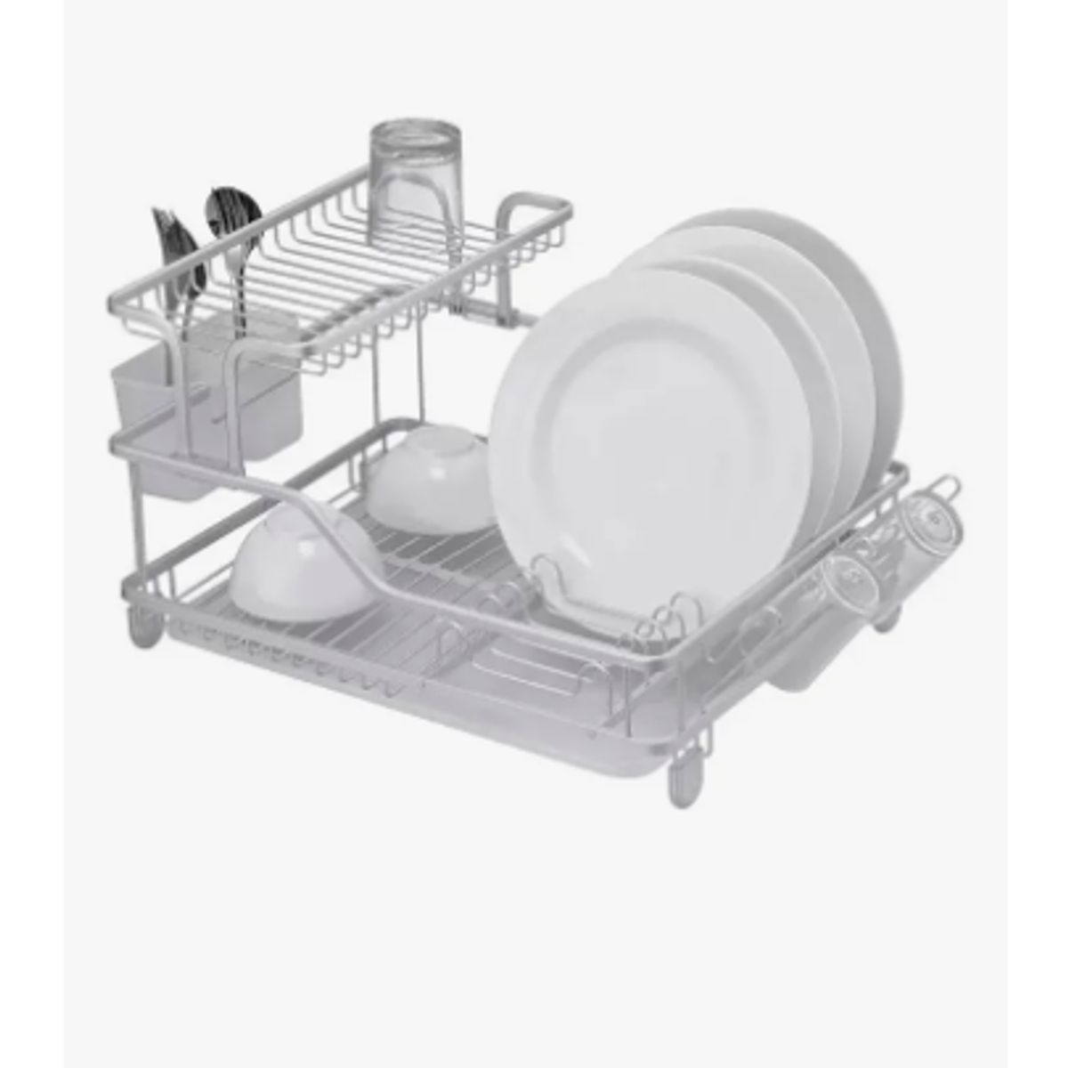 GENERICO - Escurridor De Platos Secador De Loza Organizador De Cocina Plateado