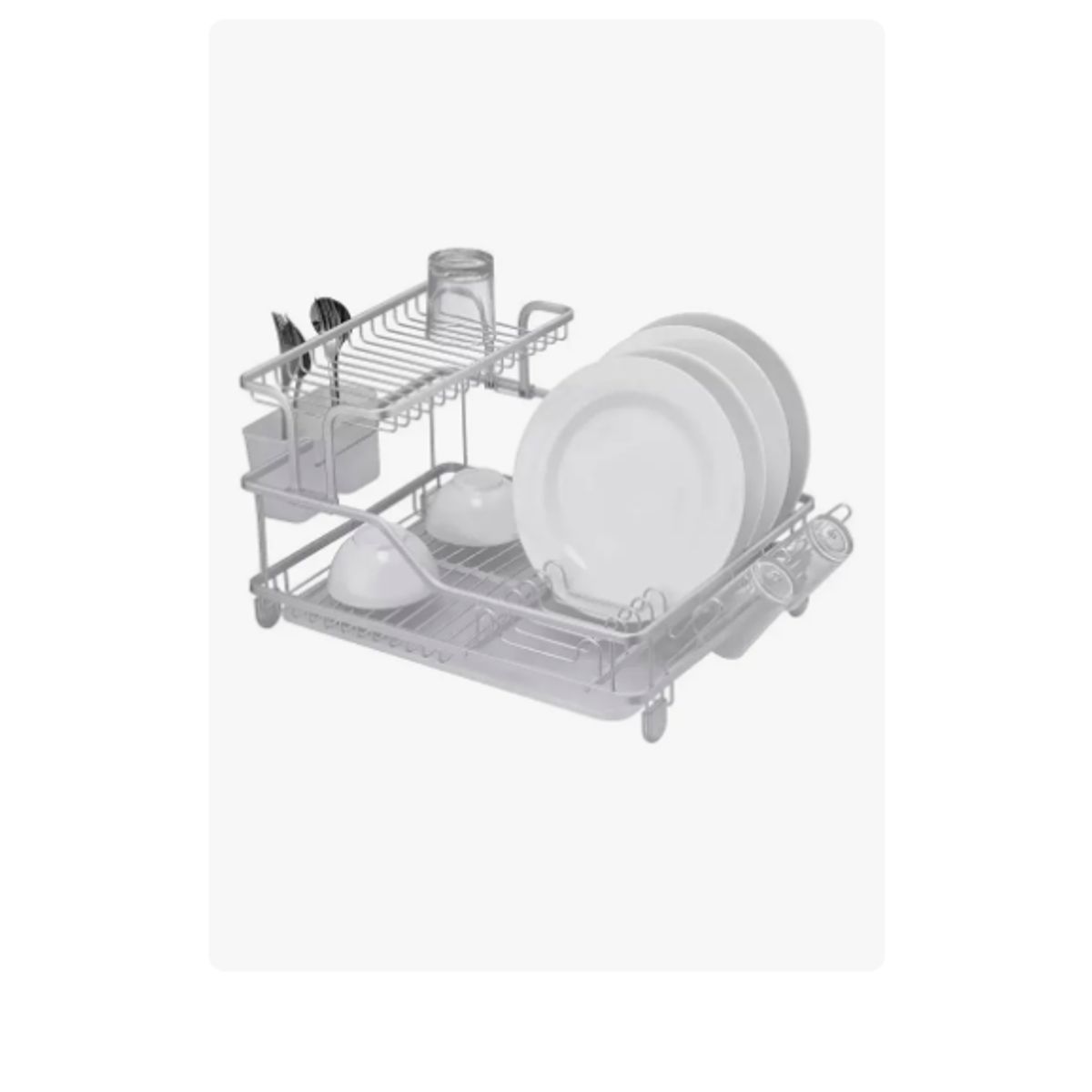 GENERICO - Escurridor De Platos Secador De Loza Organizador De Cocina Plateado