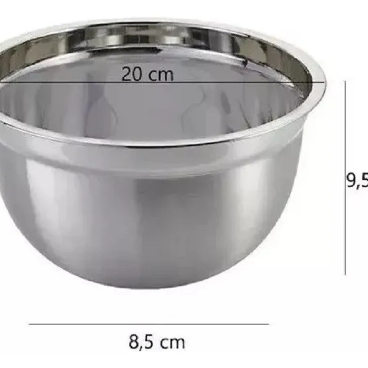 GENERICO - Pack 4 Bowls Repostería Cocina Ensaladas 20-24-28-32 Cm Plateado