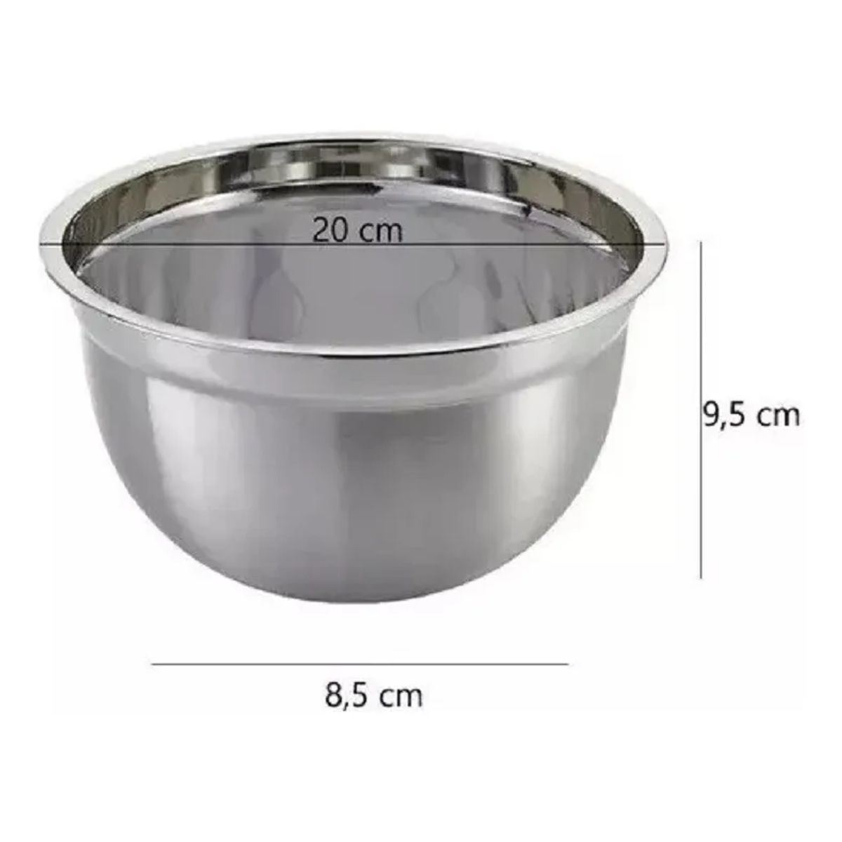GENERICO - Pack 4 Bowls Repostería Cocina Ensaladas 20-24-28-32 Cm Plateado