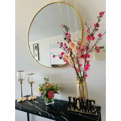 DEKAM DISEÑO - Espejo Redondo Dorado 80 Cms