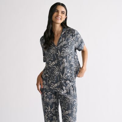 Imagen 1 del producto Pijama Camisero Mujer Palmeras