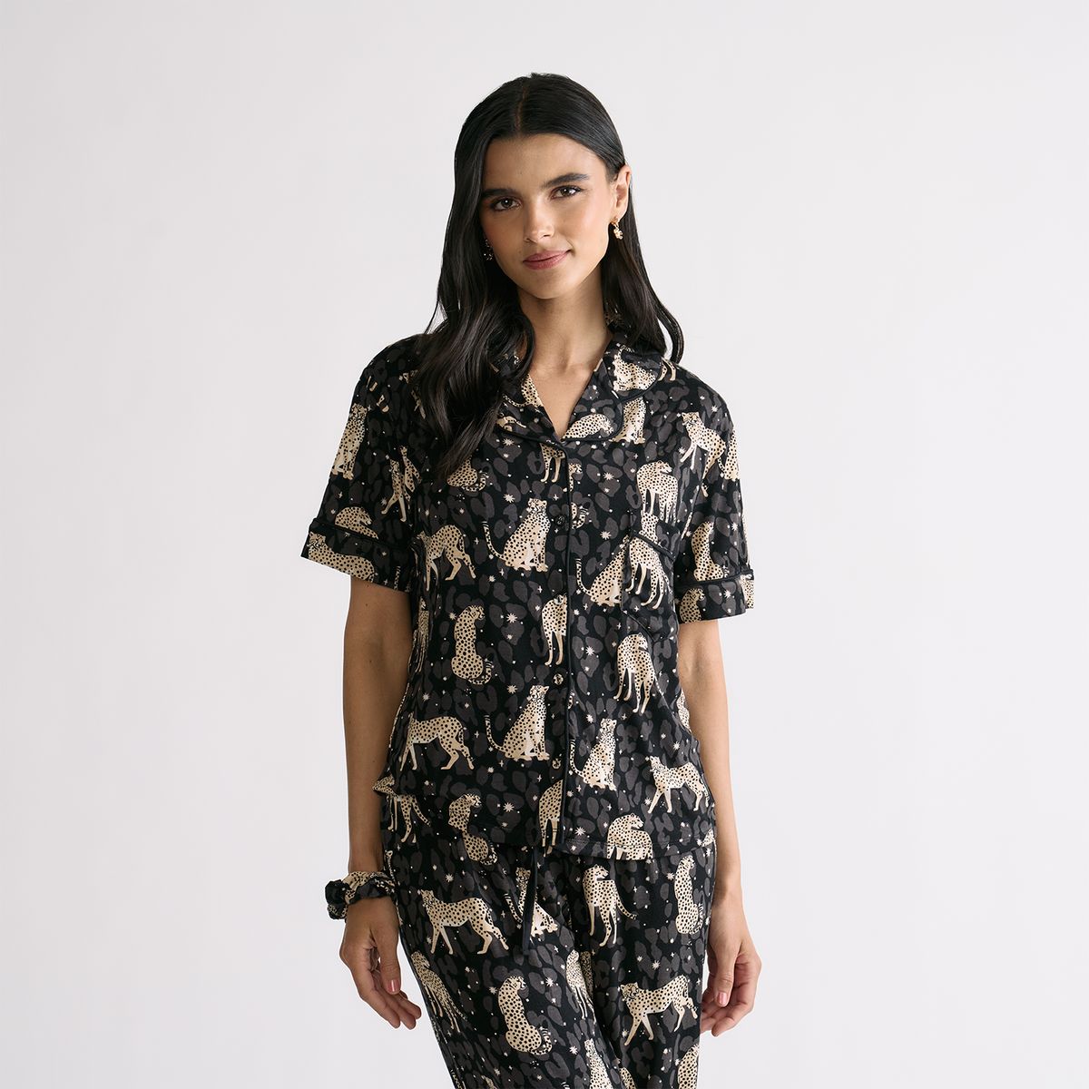 LOUNGE - Set Pijama Camisero Tigres Dreamy